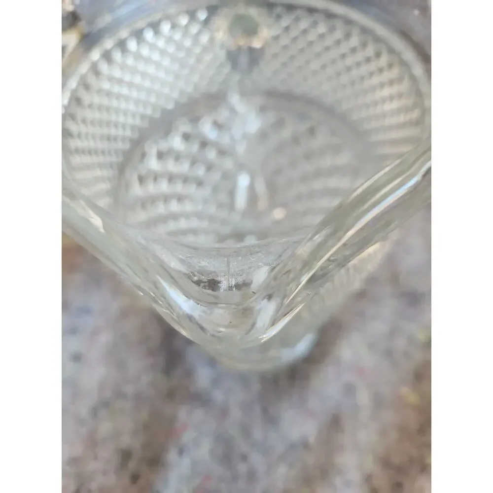 Vintage Anchor Hocking Wexford 64 Oz Pewter Mist Color Glass Pitcher
